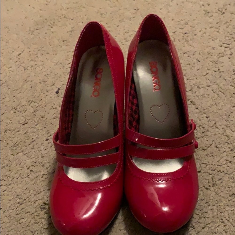 Red Mary Janes